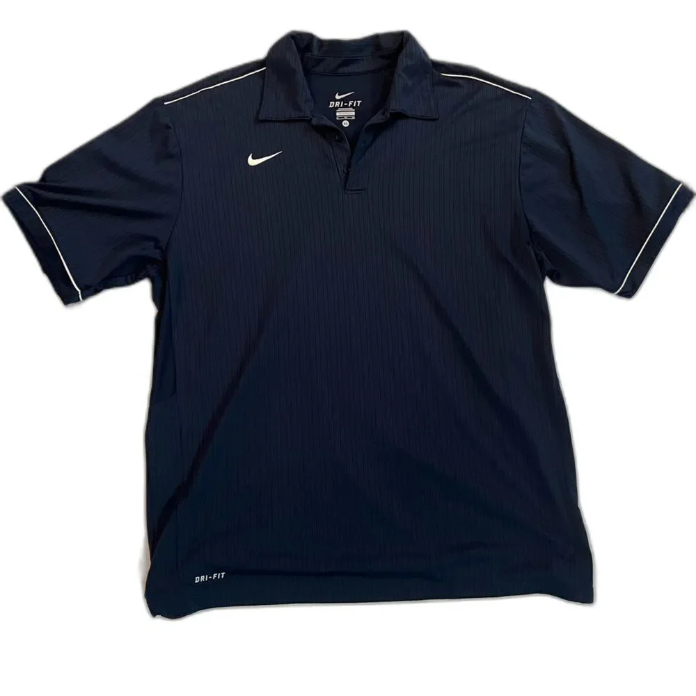 NEW Nike Dry Fit Athletic Shirt Navy and White